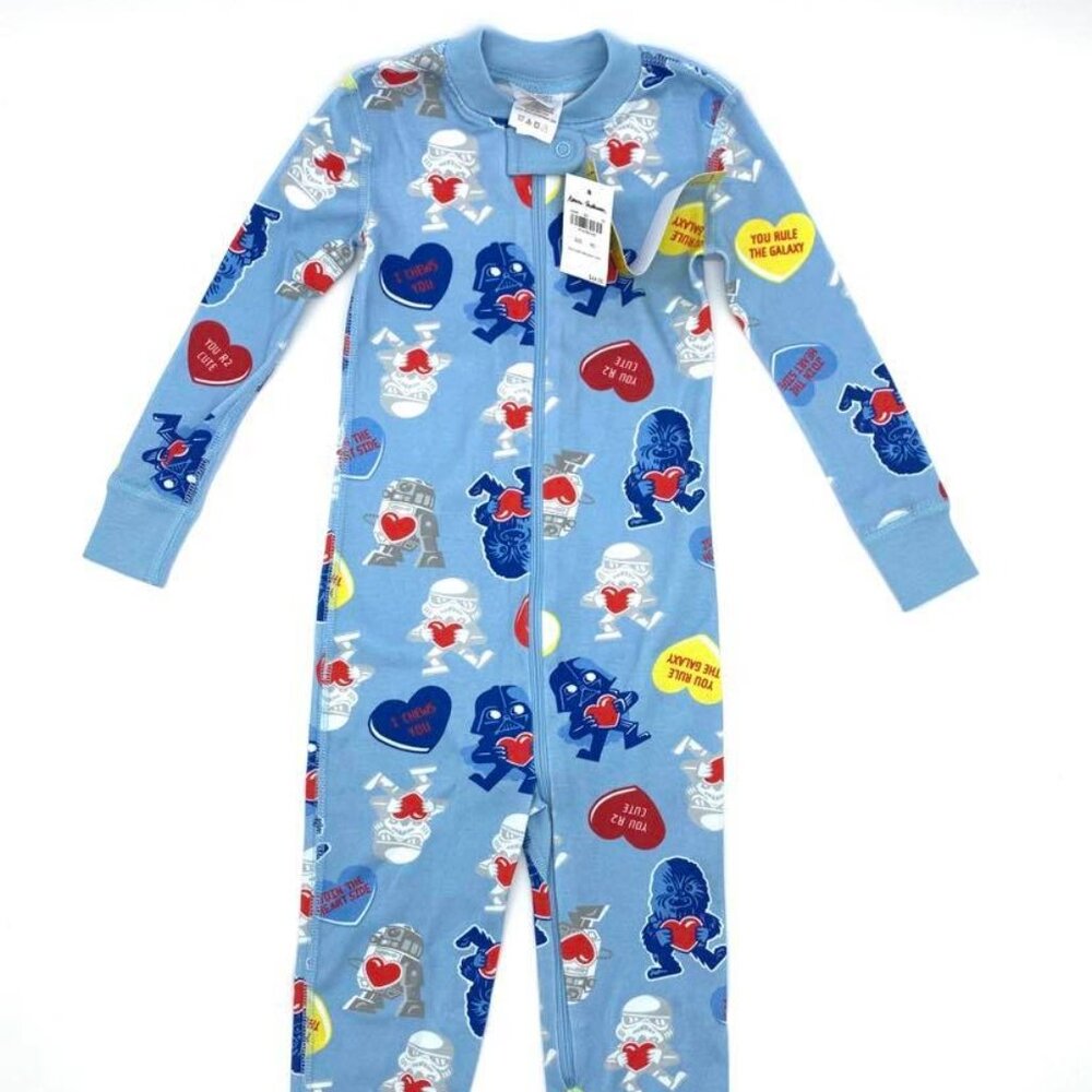 Hanna Andersson Star Wars Candy Hearts Valentine's Day Sleeper. NWTs. Size 90